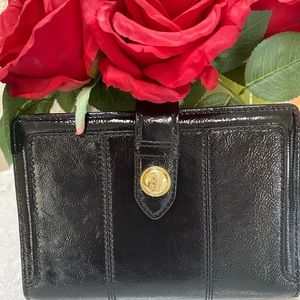 Coach black patent leather planner/organizer